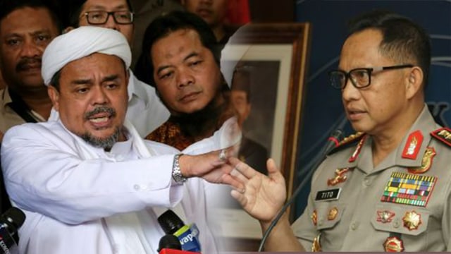 Rizieq Syihab dan Kapolri Tito Karnavian (Foto: REUTERS/Beawiharta dan Nugroho Sejati/kumparan)