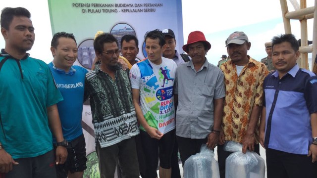 Sandiaga Uno di Pulau Tidung (Foto: Moh Fajri/kumparan)