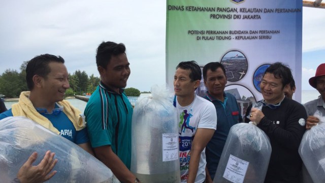 Sandiaga Uno di Pulau Tidung (Foto: Moh Fajri/kumparan)