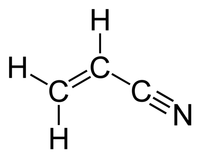 Rumus kimia akrilonitril. (Foto: commons wikimedia)
