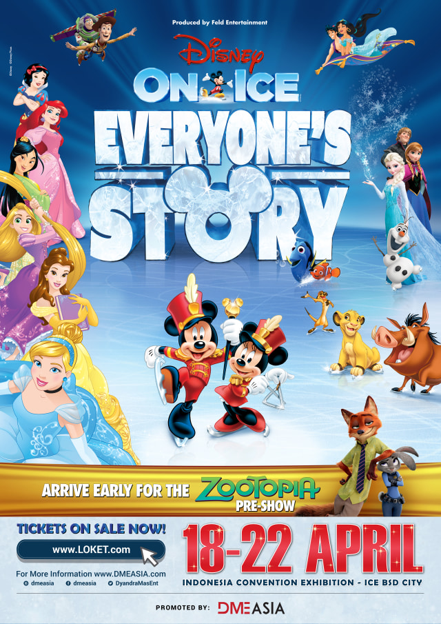 Disney on Ice Celebrates Everyone’s Story akan datang di Jakarta, 18-22 April 2018