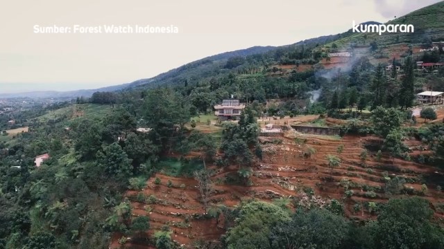 Kawasan Puncak terlihat dari atas