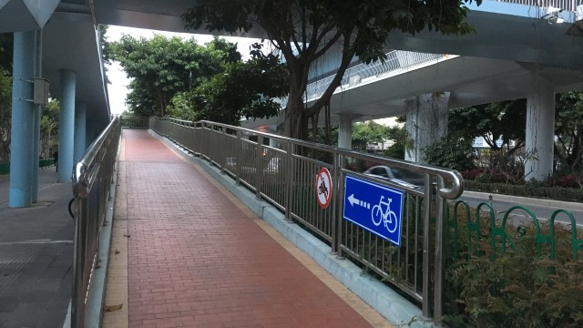 Jalan layang khusus sepeda di China (Foto: Feby Dwi Sutianto)