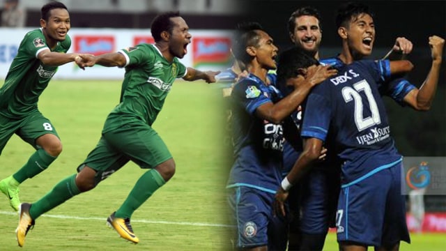 Persebaya vs Arema FC (Foto: M Risyal Hidayat/Antara dan PT LIB)