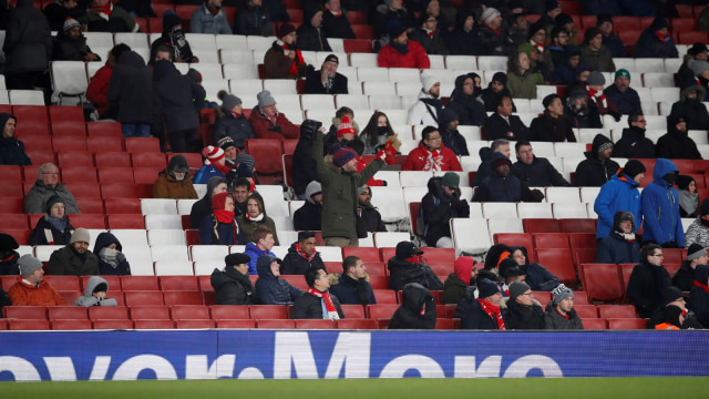 Suasana Emirates pada laga Arsenal vs City. (Foto: David Klein/Reuters)