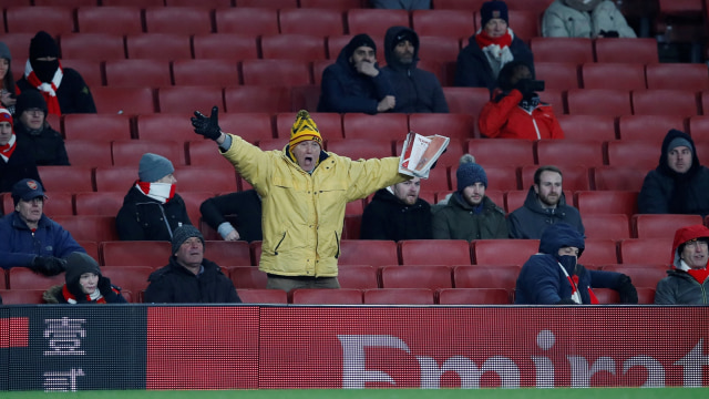 Suasana Emirates pada laga Arsenal vs City. (Foto: David Klein/Reuters)