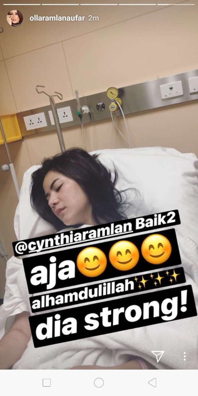 Cynthia Ramlan kecelakaan (Foto: IG @ollaramlanaufar)