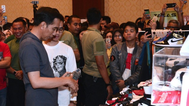 Jokowi di Jakarta Sneakers Day 2018. (Foto: Dok. Biro Pers Setpres)