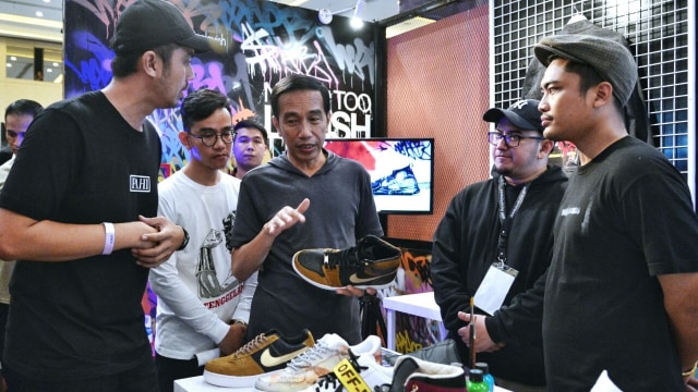 Jokowi di Jakarta Sneakers Day 2018. (Foto: Dok. Biro Pers Setpres)