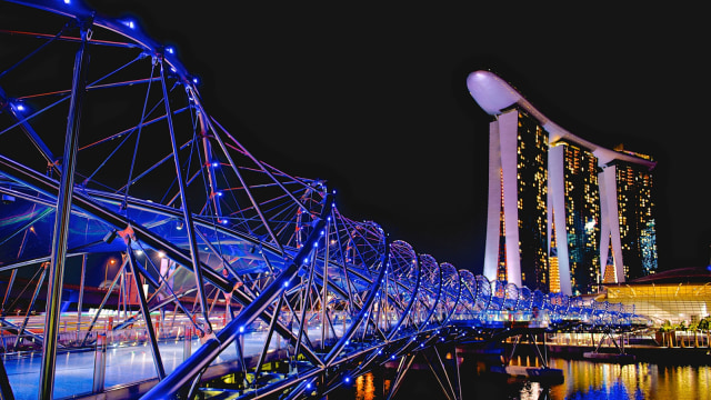 Helix Bridge, Singapura (Foto: Flickr/Jamie Frith)