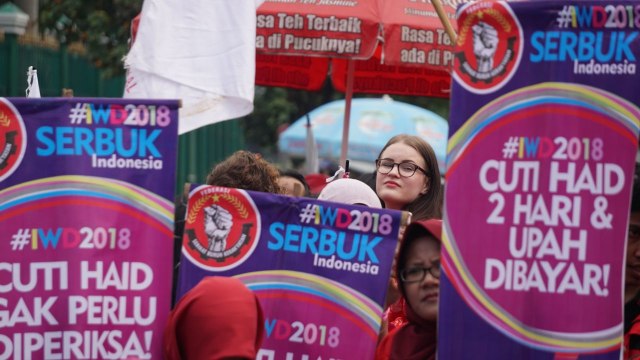 Parade juang perempuan Indonesia. (Foto: Nugroho Sejati/kumparan)