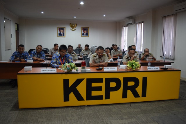 Kegiatan Video Conference Bersama Perwakilan Ombudsman Kepri  Dengan Kanwil BPN Kepri