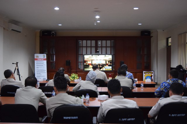 Kegiatan Video Conference Bersama Perwakilan Ombudsman Kepri  Dengan Kanwil BPN Kepri (1)