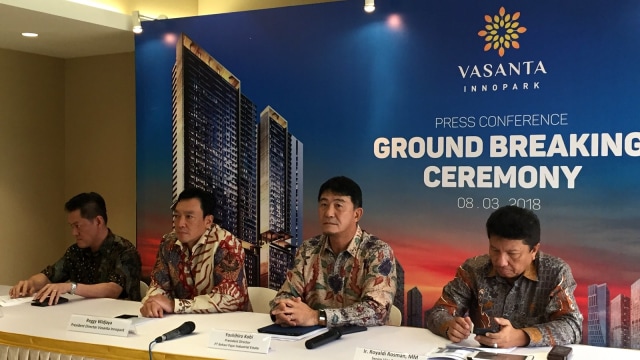 Ground Breaking Vasanta Innopark Cikarang Barat. (Foto: Selfy Sandra Momongan/kumparan)