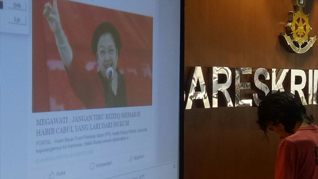 KB, tersangka ujaran kebencian, sara dan hoaks (Foto: Aria Rusta/kumparan)