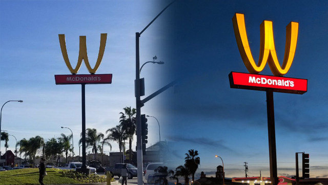 Logo McDonald's yang terbalik (Foto: Twitter/ @Fatone250, @cabel)