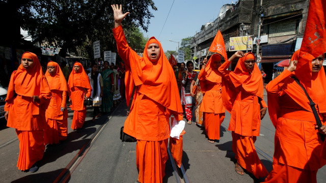Hari Wanita Internasional di India. (Foto: Reuters/Rupak De Chowdhuri)