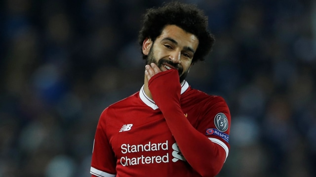 Ekspresi kecewa Salah saat tak bisa mencetak gol. (Foto: Lee Smith/Reuters)