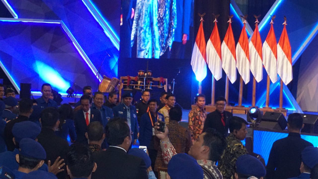 Jokowi Hadiri Rapimnas Partai Demokrat (Foto: Yudhistira Amran Saleh/kumparan)