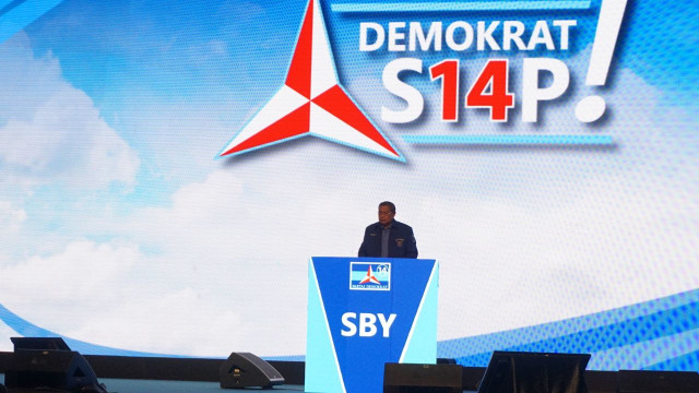 SBY di Rapimnas Partai Demokrat. (Foto: Yudhistira Amran Saleh/kumparan)