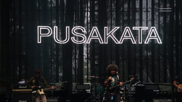 Pusakata di LaLaLa Fest 2018. (Foto: Garin Gustavian Irawan/kumparan)