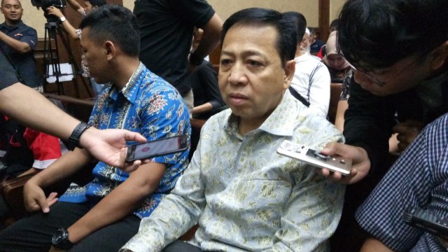 Setya Novanto di Pengadilan Tipikor. (Foto: Aprilandika Pratama/kumparan)