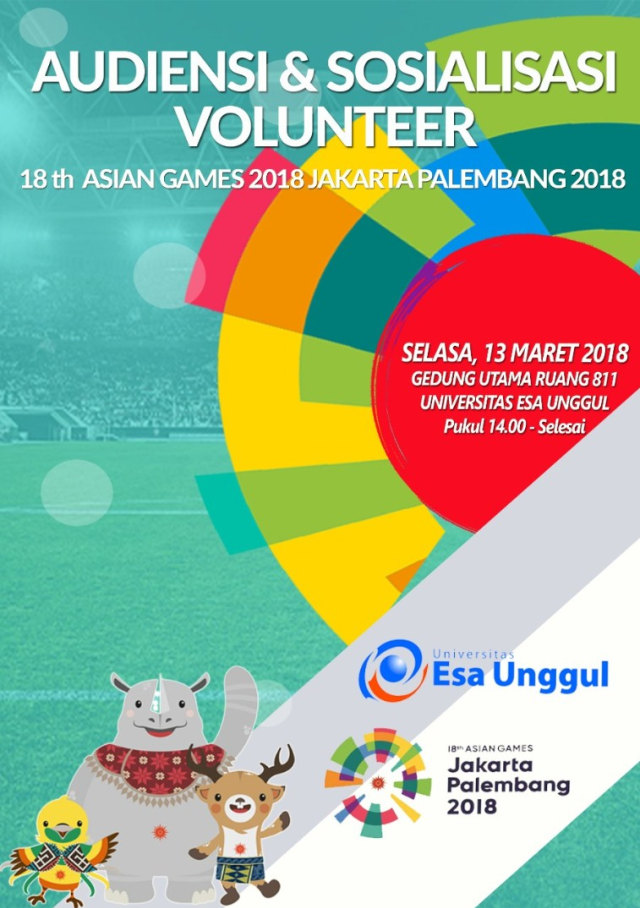 Mau Jadi Volunteer Asian Games? Yuk Ikut Acara Sosialisasinya Besok