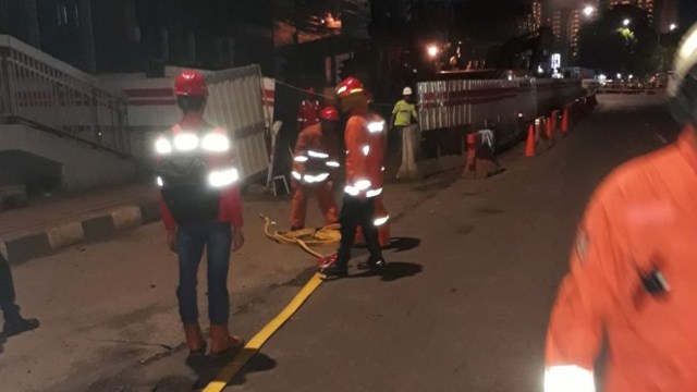 Pipa gas bocor di Cawang. (Foto: dok. Damkar Jakarta Timur)