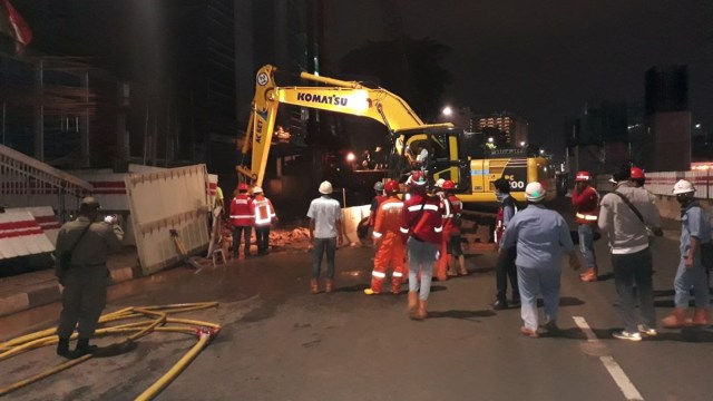 Pipa gas bocor di Cawang. (Foto: dok. Damkar Jakarta Timur)