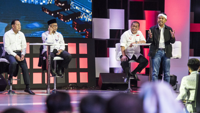 Debat Cagub dan Cawagub Jabar (Foto: ANTARA/M Agung Rajasa)