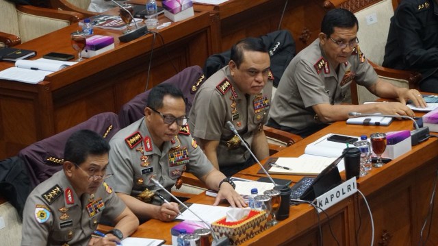 Raker komisi III DPR dan Kapolri. (Foto: Fanny Kusumawardhani/kumparan)