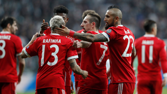 Selebrasi gol para pemain Bayern.  (Foto: REUTERS/Murad Sezer)