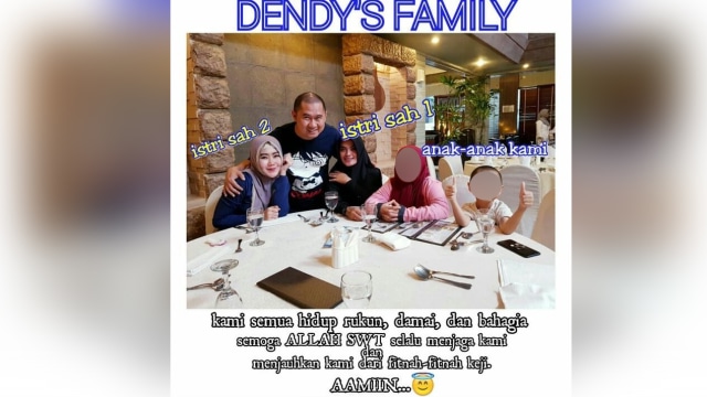 Kebersamaan Bu Dendy dengan keluarga (Foto: Instagram @oviekwie_nyoklat_klasik)