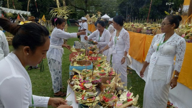 Upacara Tawur Kesanga jelang perayaan Nyepi. (Foto: Cisilia Agustina Siahaan/kumparan)