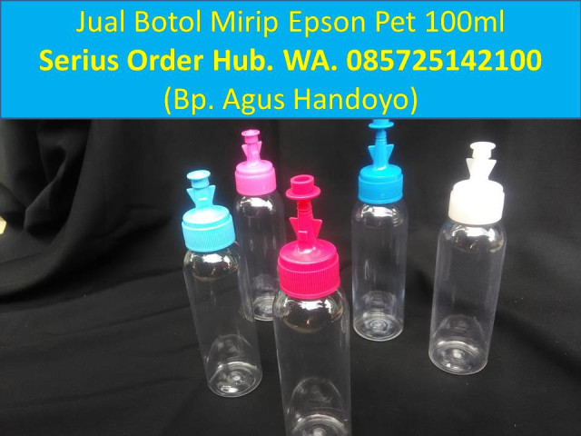 WA. 085725142100, Botol Tinta Printer, Botol Plastik 100ml Jakarta, Botol Tinta 100ml