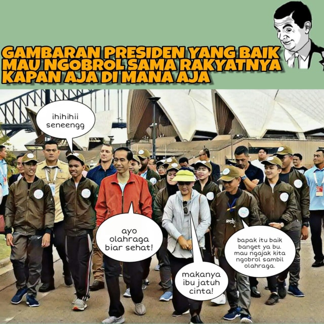 Presiden Jokowi Tak Sungkan Olahraga Bareng dengan Para Siswa Indonesia di Australia