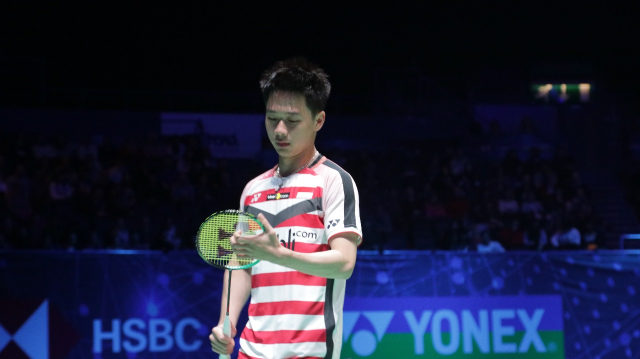 Kevin Sanjaya di semifinal All England 2018 (Foto: Bergas Agung/kumparan)