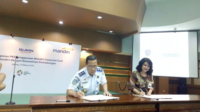 Kemenhub kerjasama dengan Bank Mandiri. (Foto: Ela Nurlaela/kumparan)