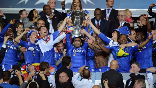 Chelsea saat memenangi Liga Champions. (Foto: AFP/Adrian Dennis)