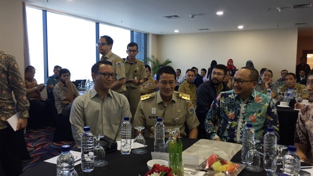 Sandi FGD bersama Jakarta Utilitas Propertindo (Foto: Moh Fajri/kumparan)