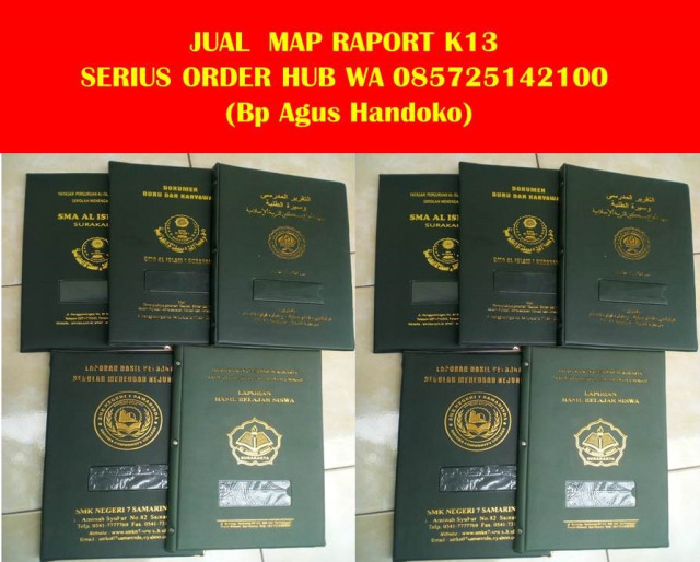 Wa 085725142100, Map Raport K13, Map Raport Bandung,  Map Raport Jakarta 