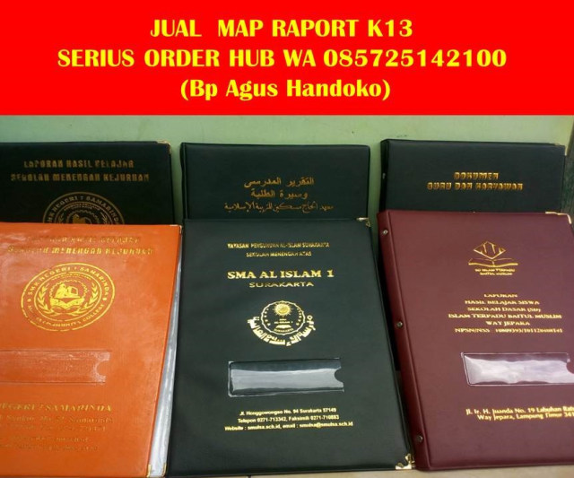 Wa 085725142100, Map Raport K13,  Sampul Raport K13 SD, Sampul Raport SD (3)