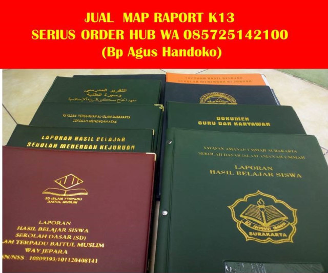 Wa 085725142100, Map Raport K13,  Sampul Raport Solo, Sampul Raport TK, Sampul Raport K13  (1)