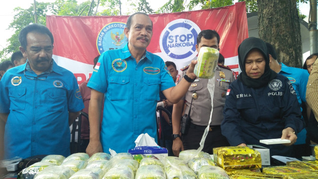 30 kilogram sabu diamankan BNN RI dan BNNP Sumut. (Foto: Ade Nurhaliza/kumparan)