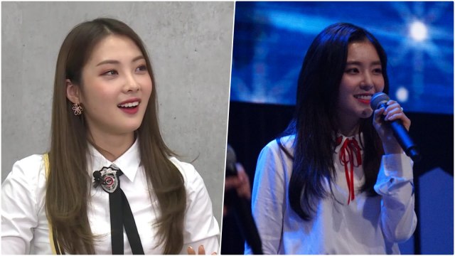 Lucy 'Weki Meki' dan Irene 'Red Velvet'. (Foto: Naver V Apps / Niken Nurani - kumparan)