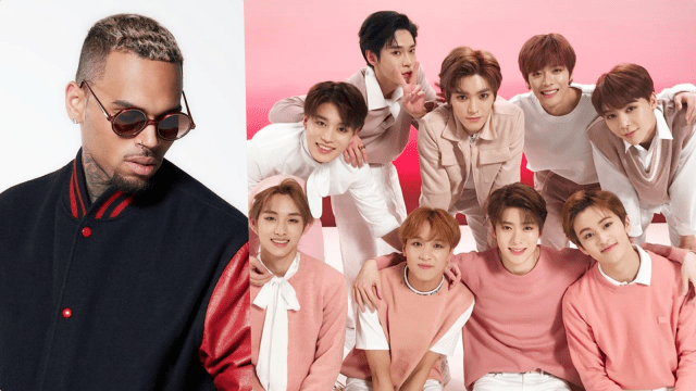 Chris Brown dan NCT 127 (Foto: Facebook  @chrisbrown dan  @NCT.smtown)