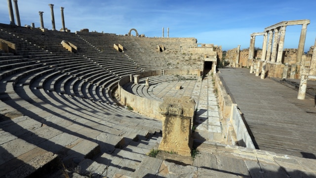 Ilustrasi teater kuno (Foto: AFP/Mahmud Turkia )