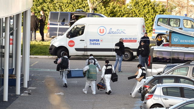 Penyanderaan di Trebes, Prancis (Foto: AFP/Pascal Pavani)