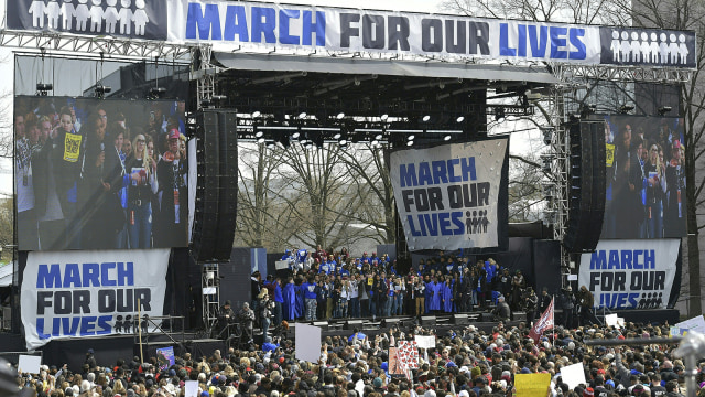 Aksi March For Our Lives. (Foto: Mandel Ngan/AFP)