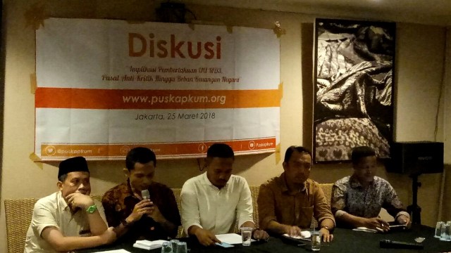 Diskusi Pusat Kajian Kebijakan Publik dan Hukum. (Foto: Aria Pradana/kumparan)